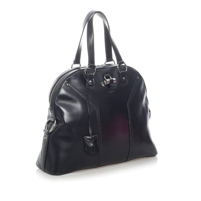Vintage YSL Muse Leather Handbag Black