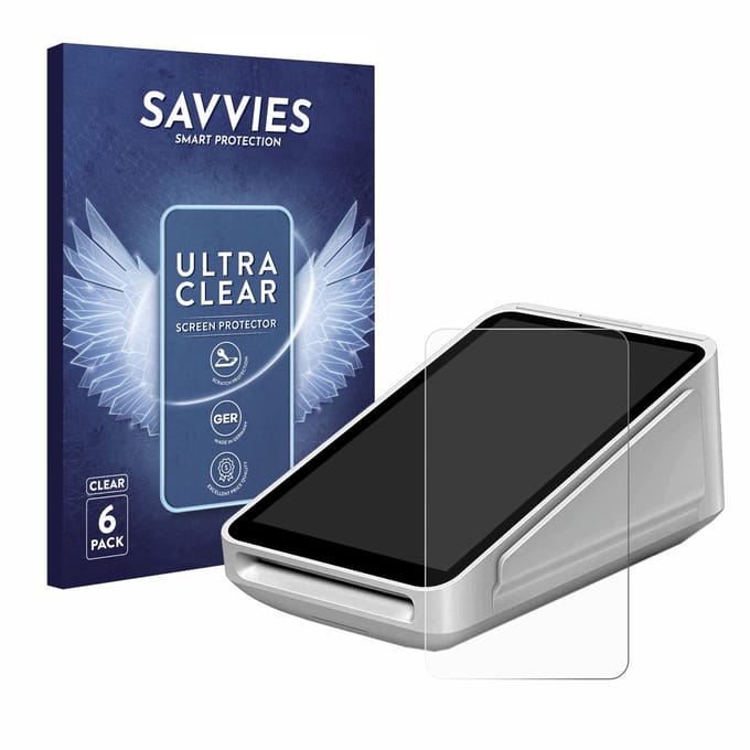 Savvies - Screenprotector voor Square Terminal - Folie Beschermfolie transparant 6 Stuks