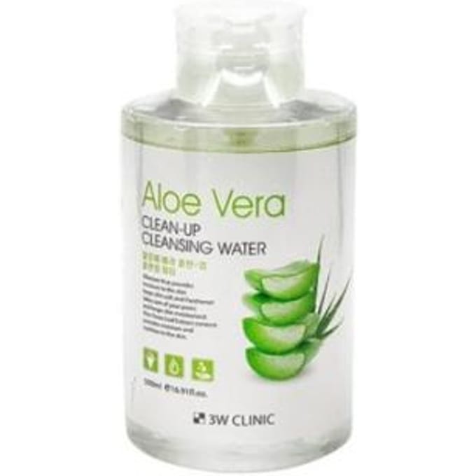 3W CLINIC Aloë reinigingswater 500ml (3 opties) #500ml x 1pcs white