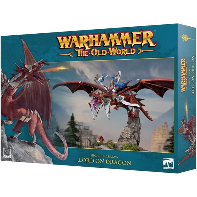 Beeldje Games Workshop Warhammer ToW - Royaumes des Hauts Elfes : Seigneur sur Dragon
