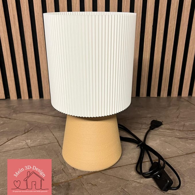 Lamp Anna - 3D geprint - Tafellamp - E27 - Latte