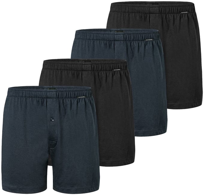 Schiesser Heren boxershort 4 pack Singel-Jersey