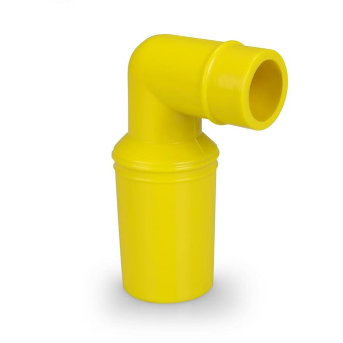 VQuick-luchtinlaat-hoekstuk rubber voor 38 mm slang