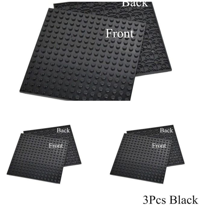 3 Pièces Assiettes 16 x Plaque de Base Double Face Briques de Construction Plaque de Base Composants Ville MOC Jouet Éducatif pour Enfants