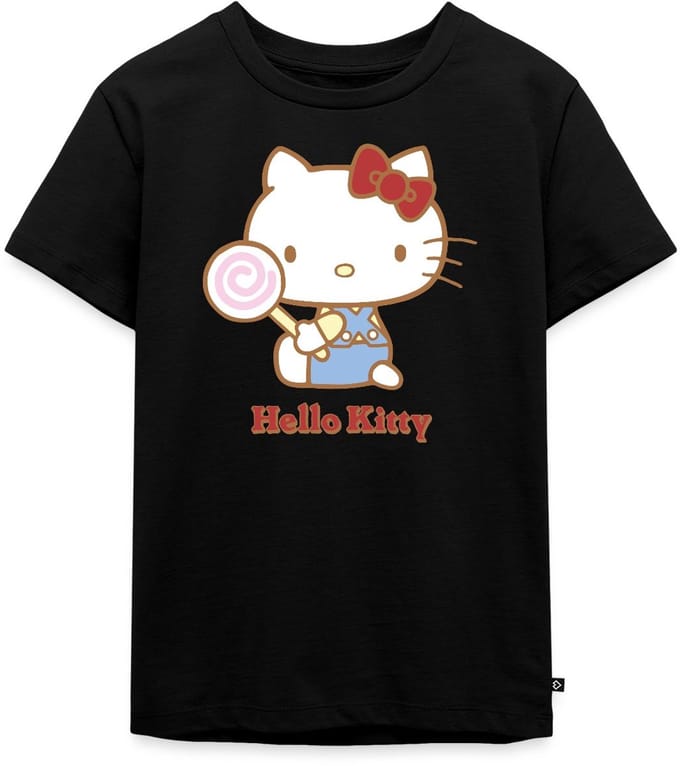Hello Kitty Met Een Lollipop Premium T Shirt Kinderen