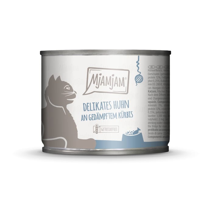 6x200g MjAMjAM heerlijke kip op gestoomde pompoen nat kattenvoer