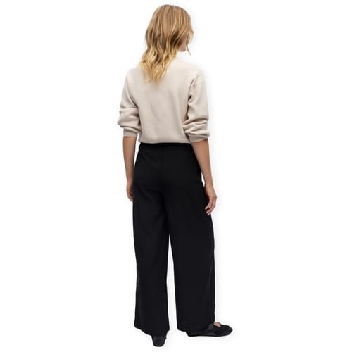 Broek Object Yui Long Wide Trousers - Black