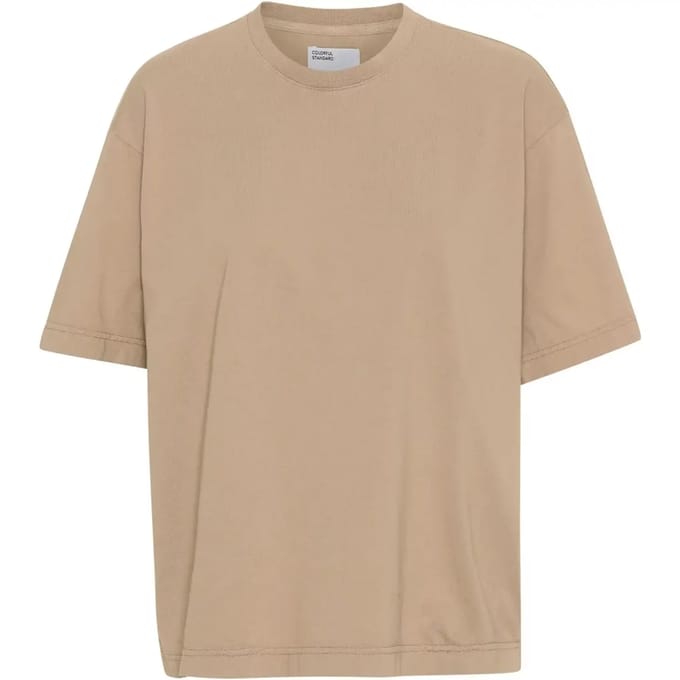 Dames-T-shirt Colorful Standard Organic oversized honey beige