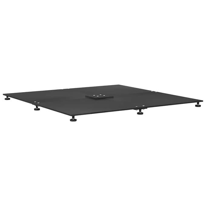 vidaXL - Parasolvoet - 52 - kg - Zwart - Staal - Vierkant - Verstelbaar