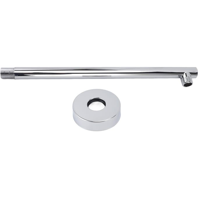 Douchearm met flensmontage RVS buis 35cm Badkameraccessoires white