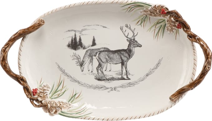 Goebel - Fitz and Floyd | Decoratieve schaal Kegels | Aardewerk - 50cm