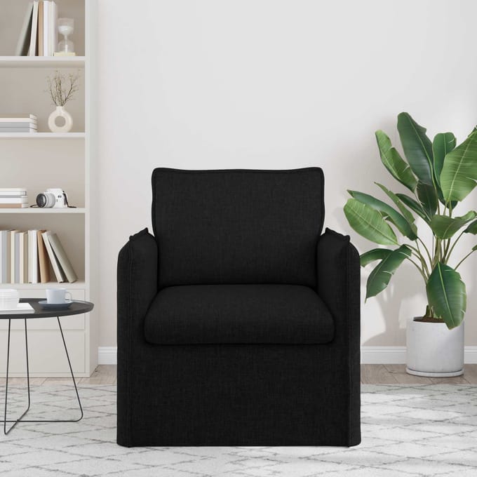 vidaXL - Bank - Zwart - 75 - x - 82 - x - 85 - cm - Stof