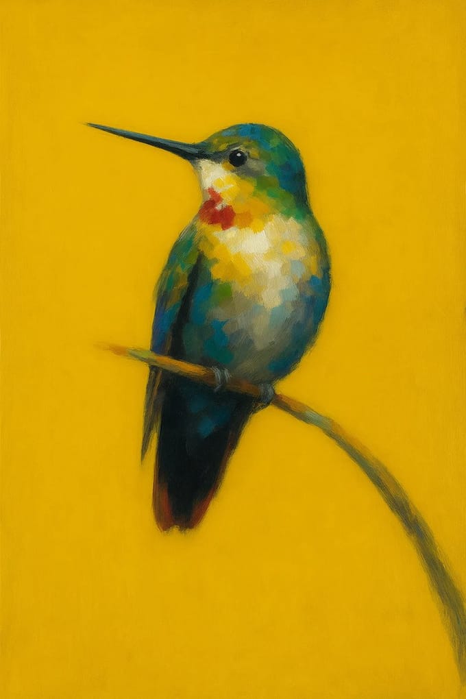 Hummingbird Left - Mint by Michelle decoupage papier - A1