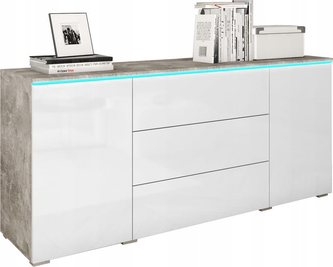 ModernHome Elegance - Dressoir - Mat en glans - Push-to-open - 150 cm