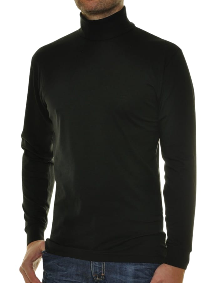 Ragman Long Sleeve Uni Col T-Shirt Single Jersey Zwart / male