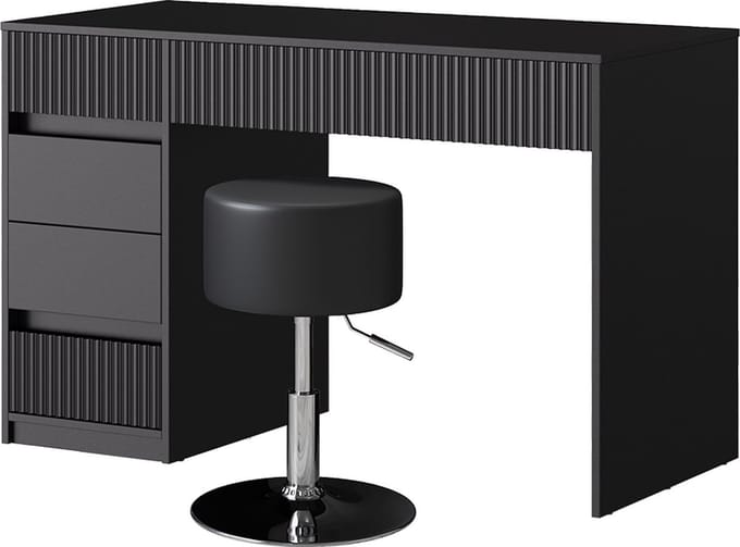 Vicco Omira Kaptafel – 120 cm met kruk Zwart