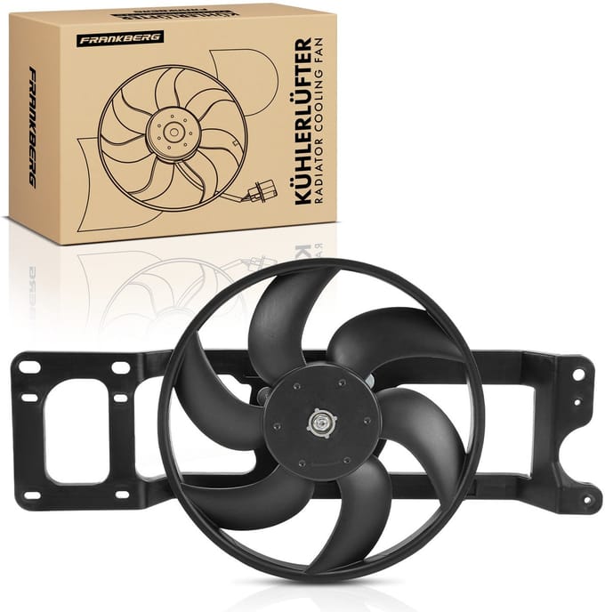 Frankberg 1x Motorradiator enkele ventilator