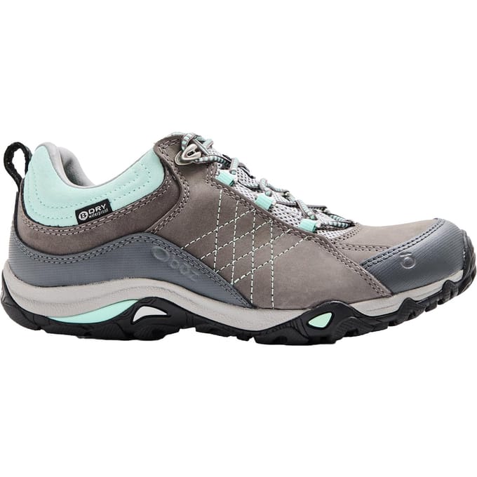 Oboz Waterdichte leren wandelschoenen voor dames (Houtskool/Strand)