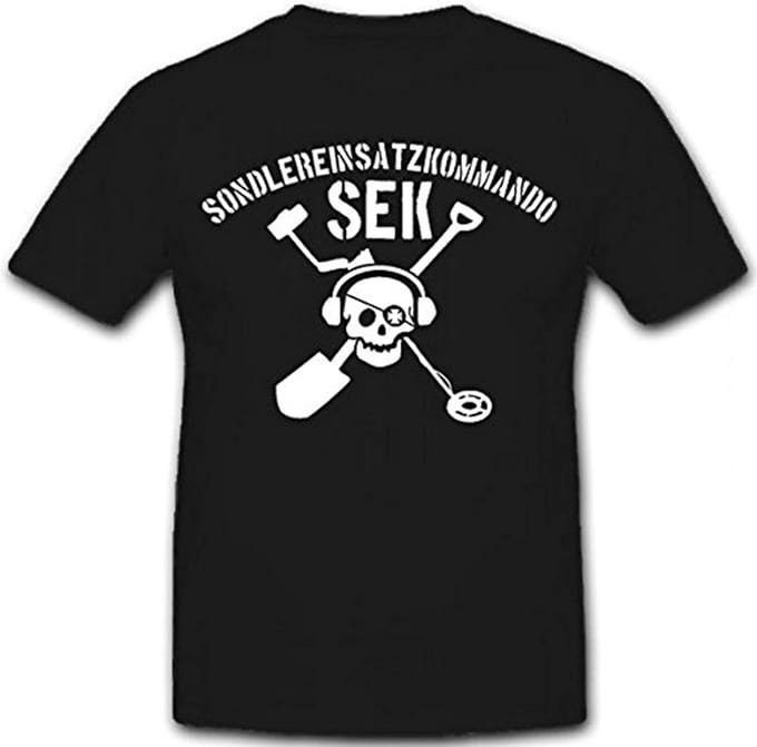 Metal Detector T-Shirt Zwart Uniek Design