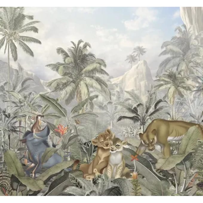 Fotobehang Lion King Hills - Meerkleurig - 2,80m X 300cm