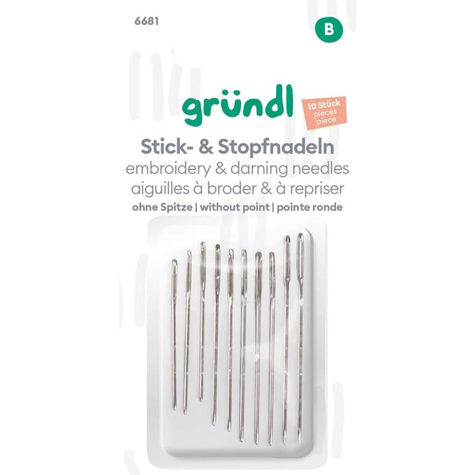 Gründl Borduur- en stopnaalden zonder punt
