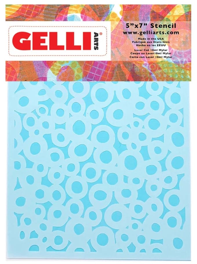 Gelli Arts stencil dots sjabloon 12,7x17,8 cm voor gelprinting.