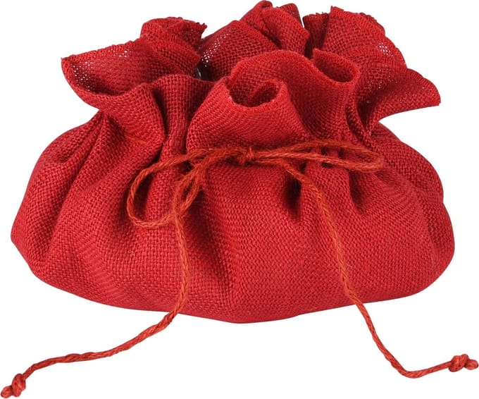 Dekoratief | Jutezak Bloempot, rood, jute, 50x50cm | A238099