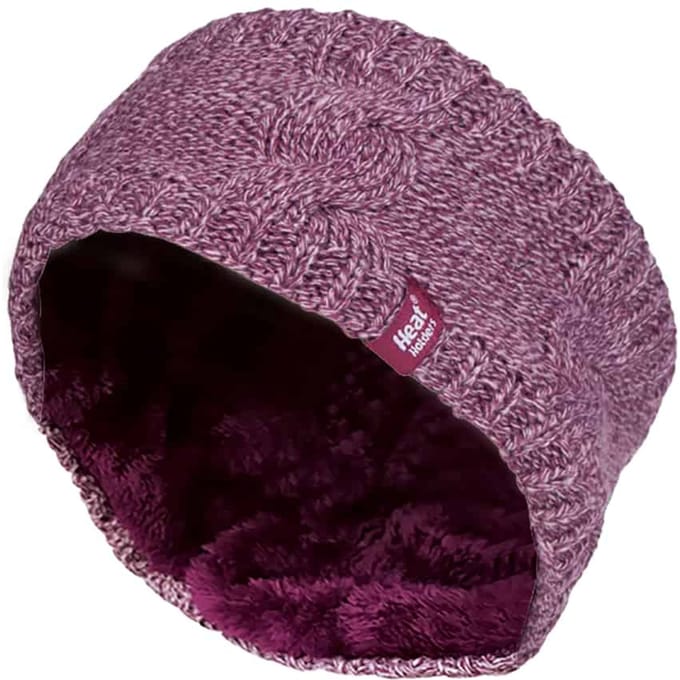 Dames fleece gevoerde thermo oorwarmer hoofdband - Roos
