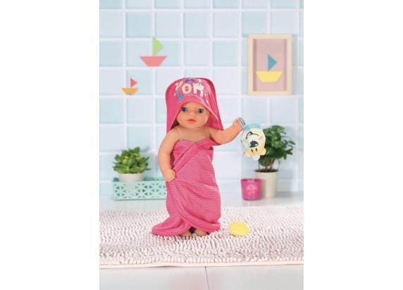 Zapf Creation BABY Born Badhanddoek met capuchon-set 43cm Poppen toebehoren