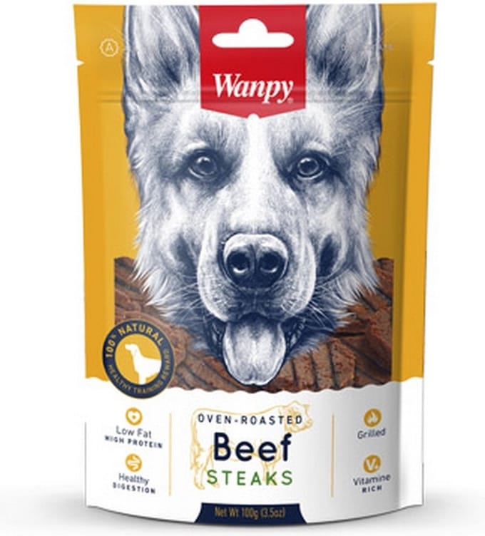 Wanpy - Gegrilde biefstuk hondensnack 3 x 100 gram