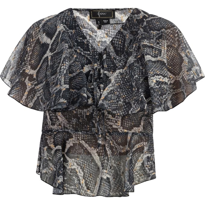 Faina Blouse Dames zwarte slang