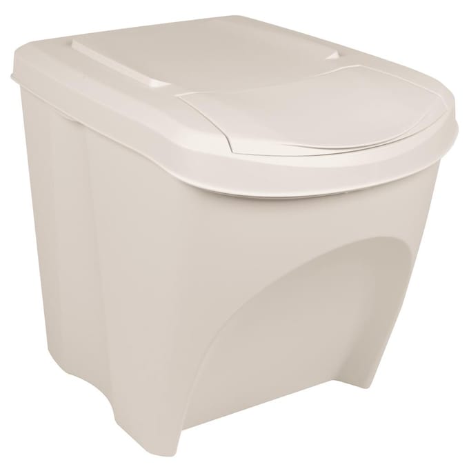 vidaXL - Vuilnisbakken - 3 - st - stapelbaar - 75 - L - polypropeen - wit