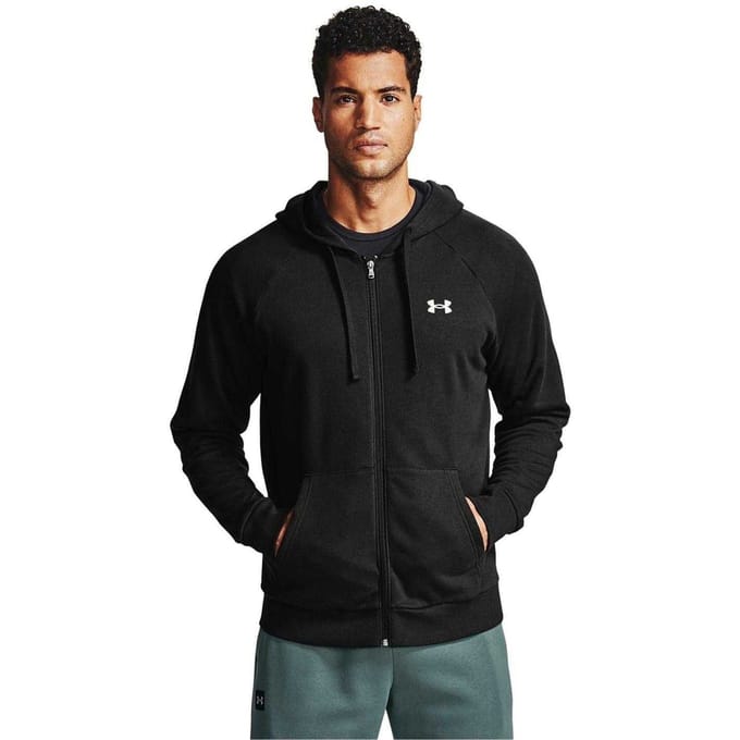 Under Armour Heren Rival Fleece Full Zip Hoodie (Zwart)