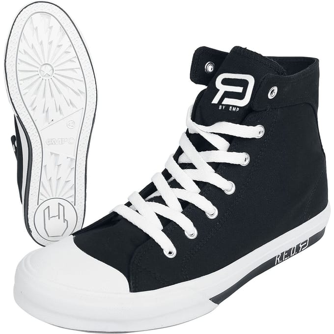 R.E.D. by EMP - Rockabilly Hoge sneakers - Walk The Line - EU39 tot EU46 - zwart-wit