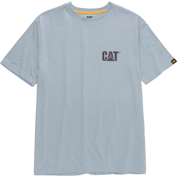 Caterpillar Heren T-shirt met handelsmerk (Blauwe Mist Heide)
