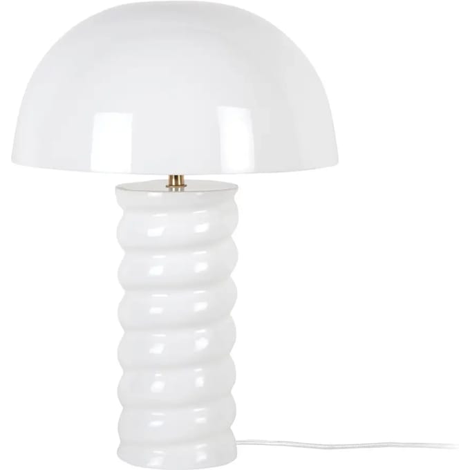 Leitmotiv Tafellamp Gracio - Glanzend wit - Ø30cm - Scandinavisch