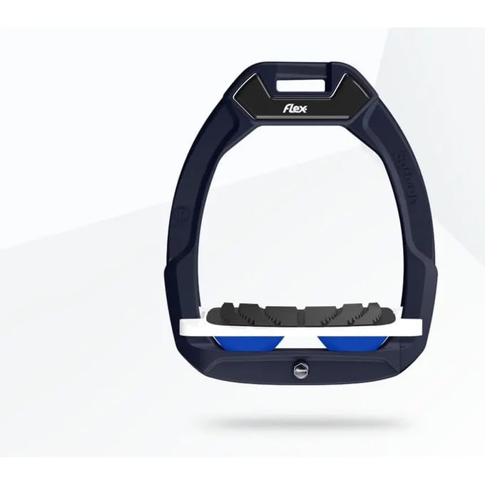 Veiligheidsstijgbeugels Paardrijden Ingelijnd Grip Rood/Wit/Blauw Flex-On Safe-On
