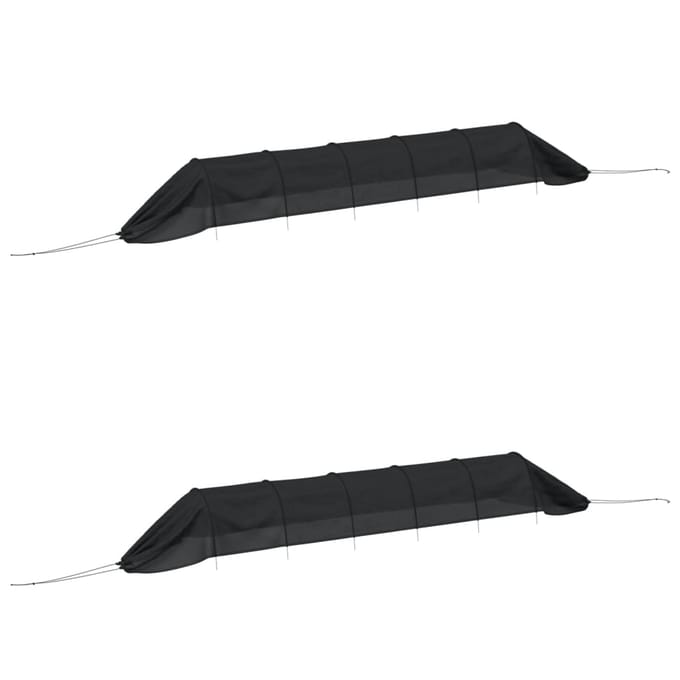 vidaXL - Kweektunnels - 2 - st - staal - en - polyetheen - zwart
