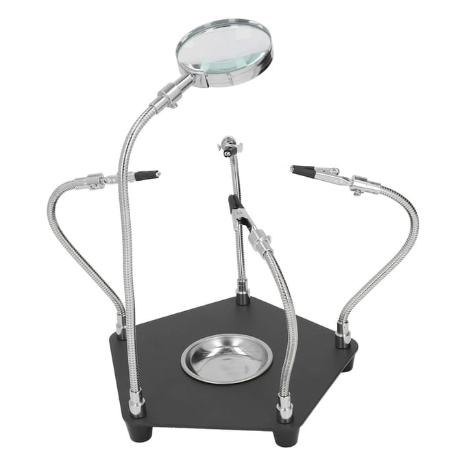 Soldeerhouder Hoge Lichtdoorlaatbaarheid Universele Arm PCB 3x Vergroting HD Solderen