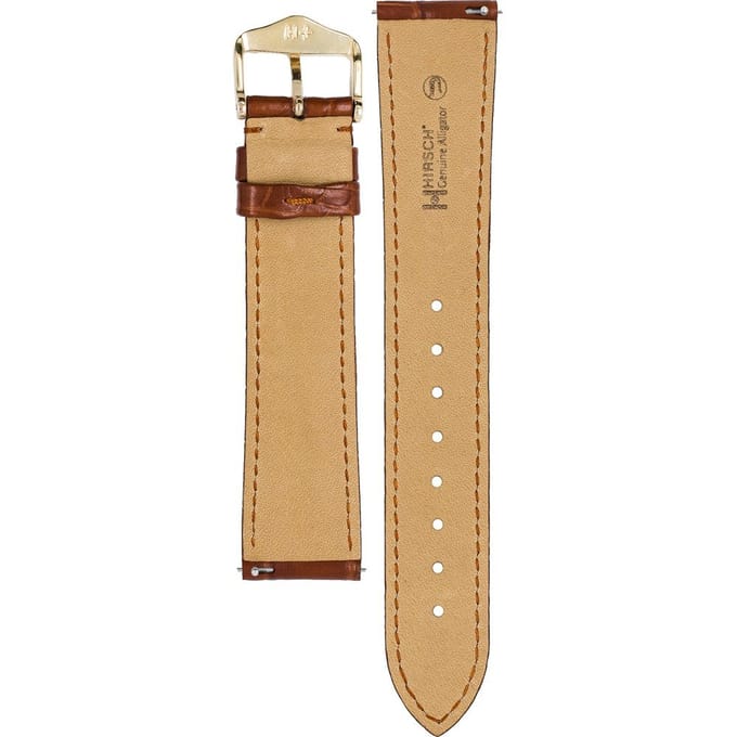 Hirsch 10220779-1-19 Genuine Alligator Horlogeband