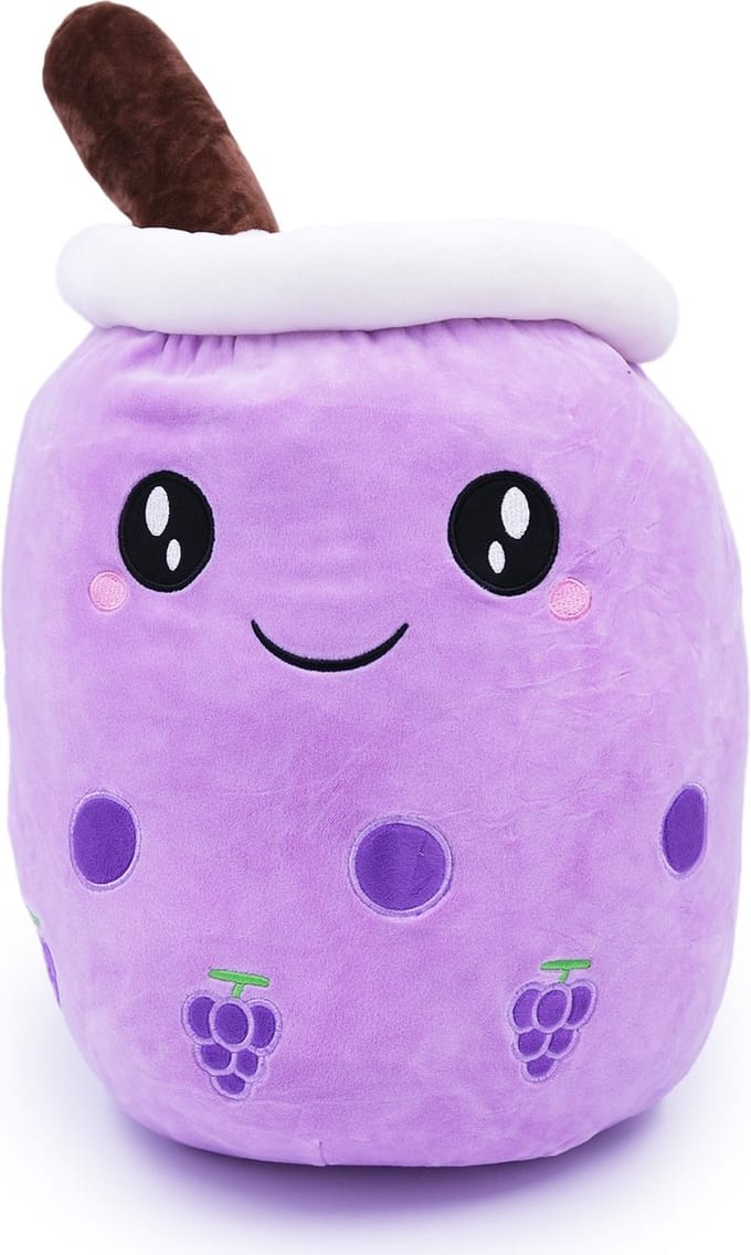 Zoem - Knuffel - Boba 45 cm - Bubble Tea - Kawaii - Groot- Paars - Knuffels