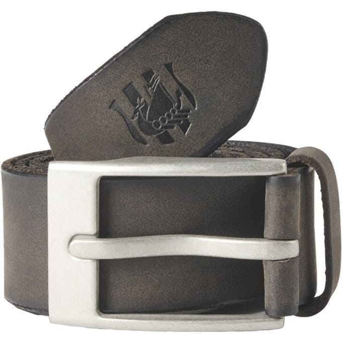 Jan Vanderstorm herren Leren Riem - 115 - donkergrijs - Plus Size