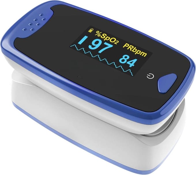 VELTRR® Saturatiemeter Zuurstofmeter Vinger - Hartslagmeter - Blauw