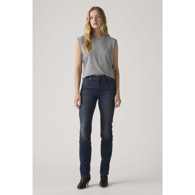 Levi's 724™ High Rise Straight Jeans Blue Größe: W24L30 | Straight Jeans Outlet | Damen | Blau