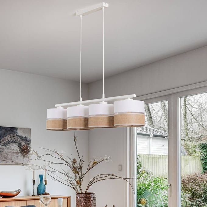 TK Lighting Hanglamp Linobianco, lineair, 4-lamps