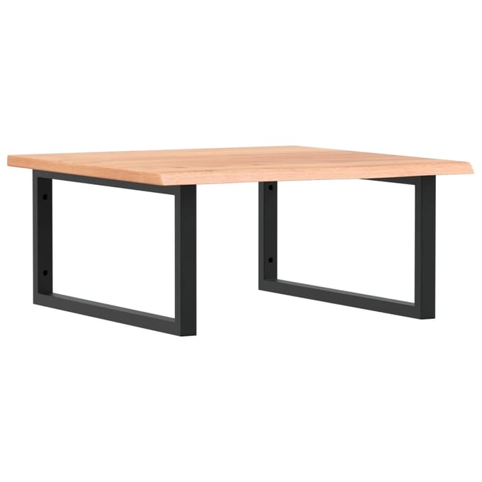 vidaXL - Badkamer - wandschap - staal - en - massief - eikenhout