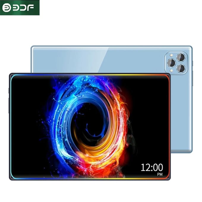 BDF 10,1 inch Tablet PC, Octa Core, 8GB RAM, 256GB ROM, Android 12, 4G LTE 10.1 blauw