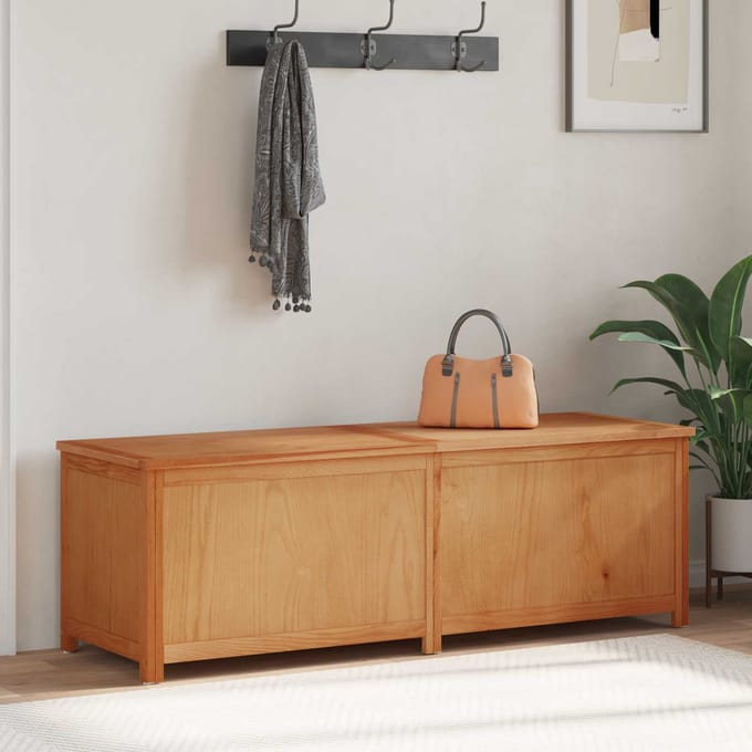 vidaXL - Opbergbox - 150 - x - 45 - x - 45 - cm - Massief - Eikenhout