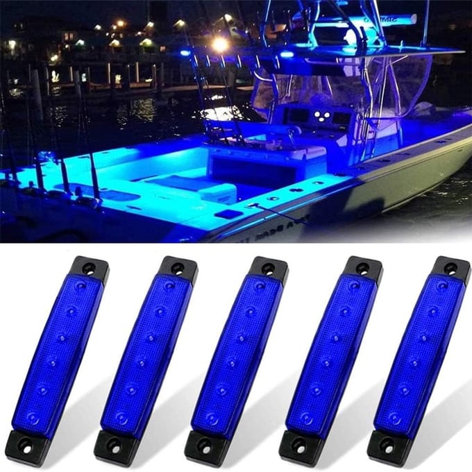 Boot Navigatieverlichting - LED Verlichting - Veilig Varen - Waterdicht Ontwerp - 5 Stuks - Blauw