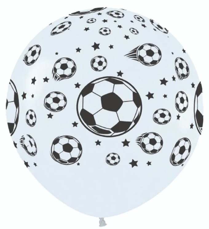 36 inch Ballon Sempertex voetbal All over - 2 stuks